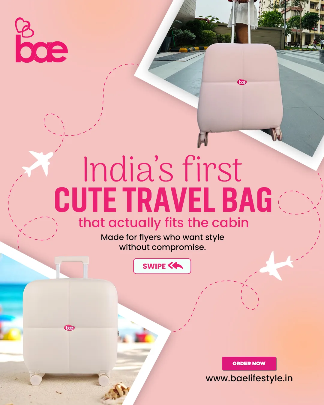 Carousel for a pink cabin bag