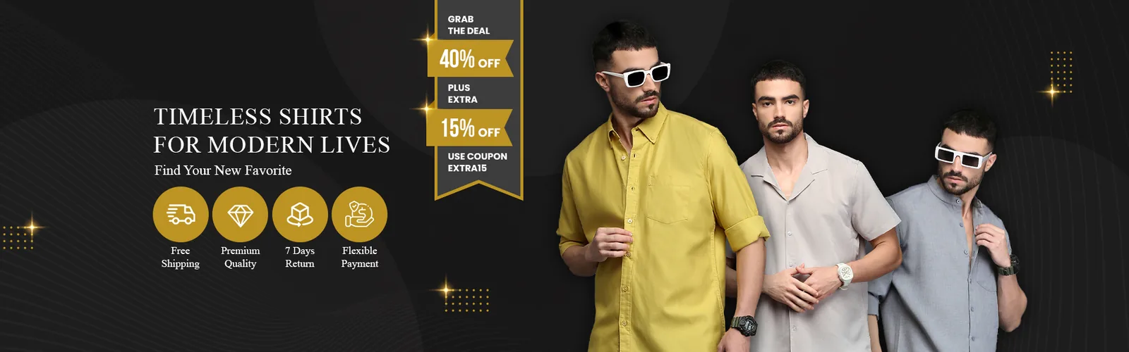 Website banners for shirts