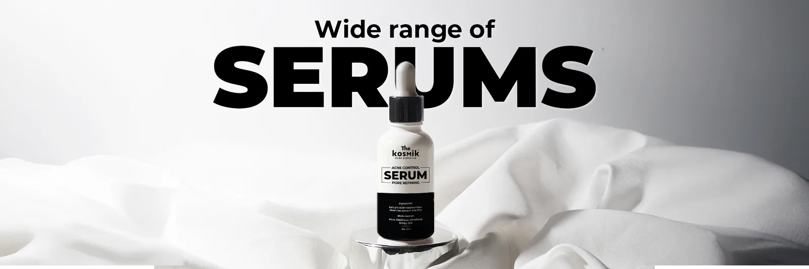Website banners for serums and face washes