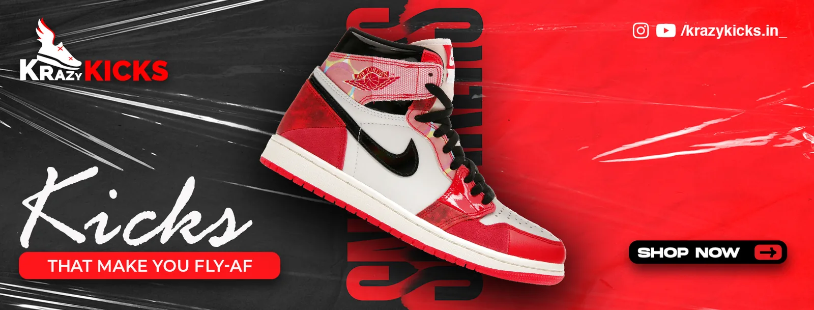 Red Jordan 1 banners