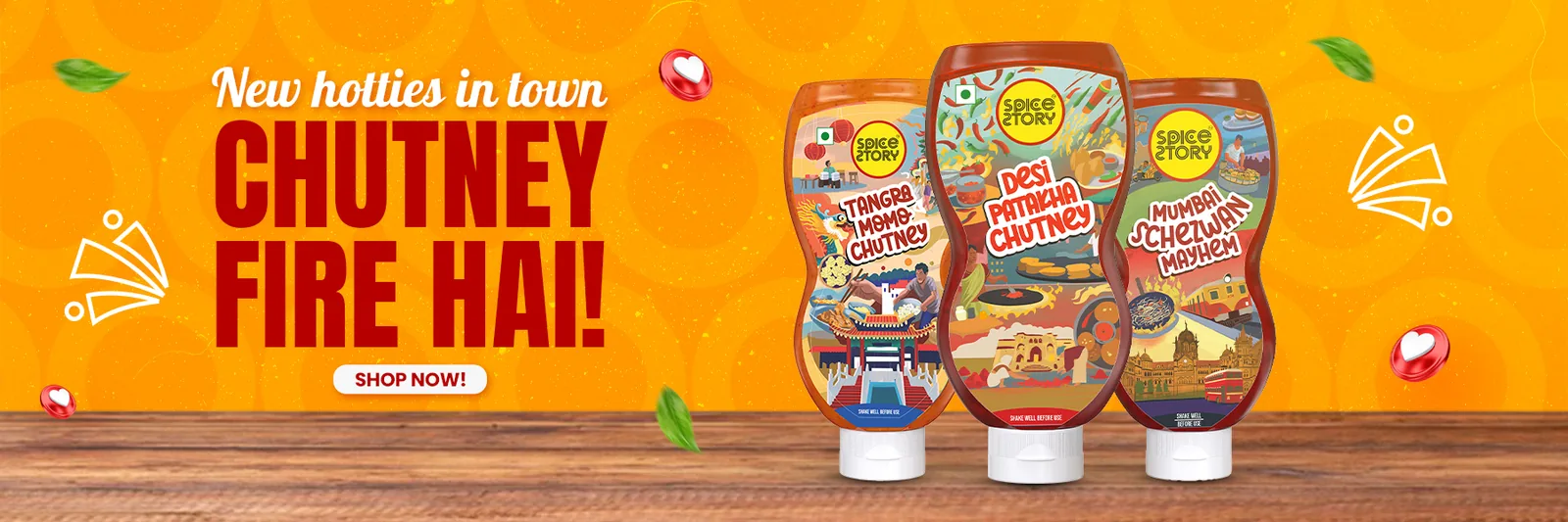 Chutney bottle banners