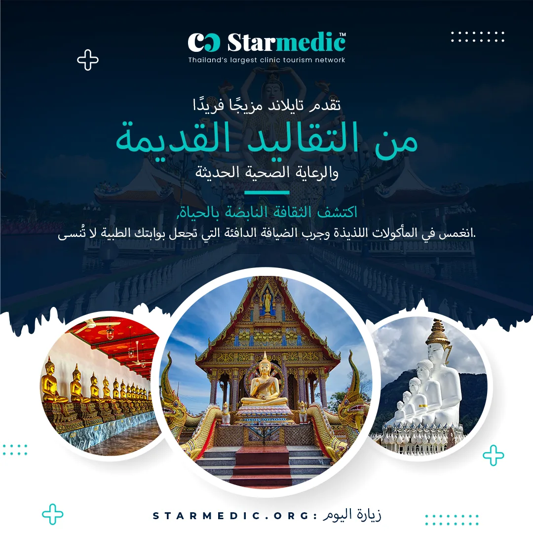 Arabic post with three Thai temples